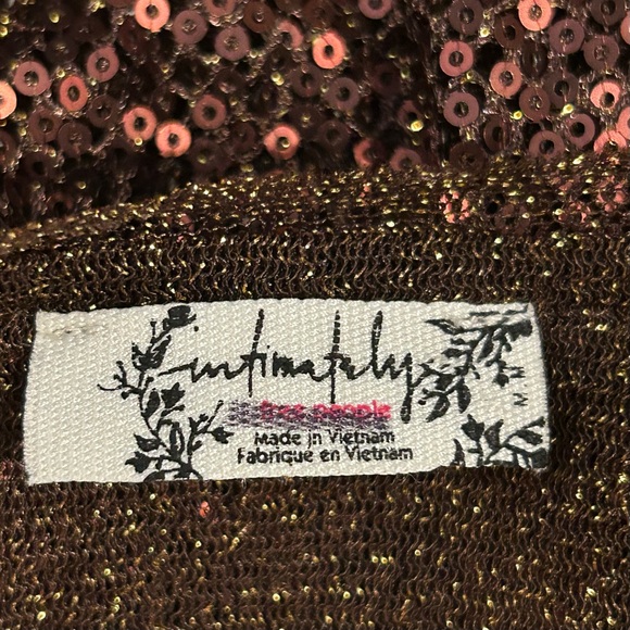 Free People Intimately Sequin Top - Picture 3 of 7